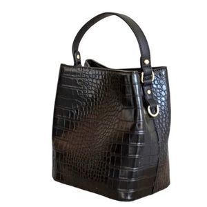 Aota Elena Bucket Bag in Black